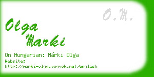 olga marki business card