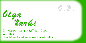 olga marki business card